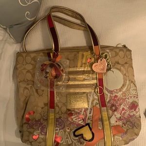 Coach limited edition poppy bag